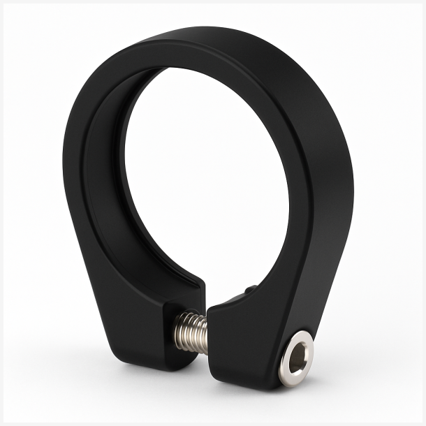 Sadelpindklemme �34,9 mm Kant aluminium med unbrakoskrue - sort