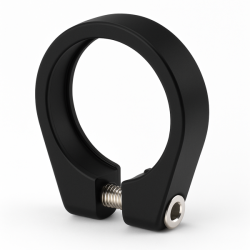 Sadelpindklemme �31,8 mm Kantaluminium med unbrakoskrue - sort