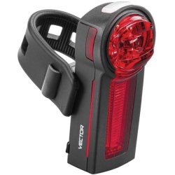 Trelock baglygte LS 740 I-GO Vector USB, med bremselys - til sadelpind