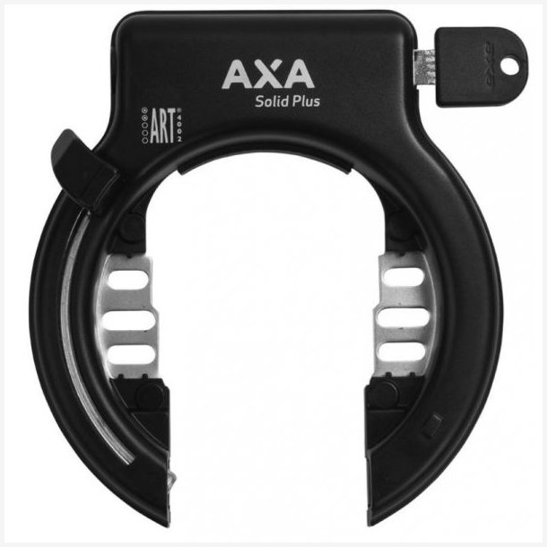 Ringls AXA Solid Plus med aftagelig ngle - sort (bulk emballage)