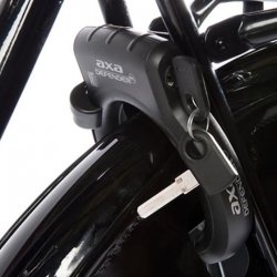 Ringls til cykel Axa Defender - mat sort - godkendt