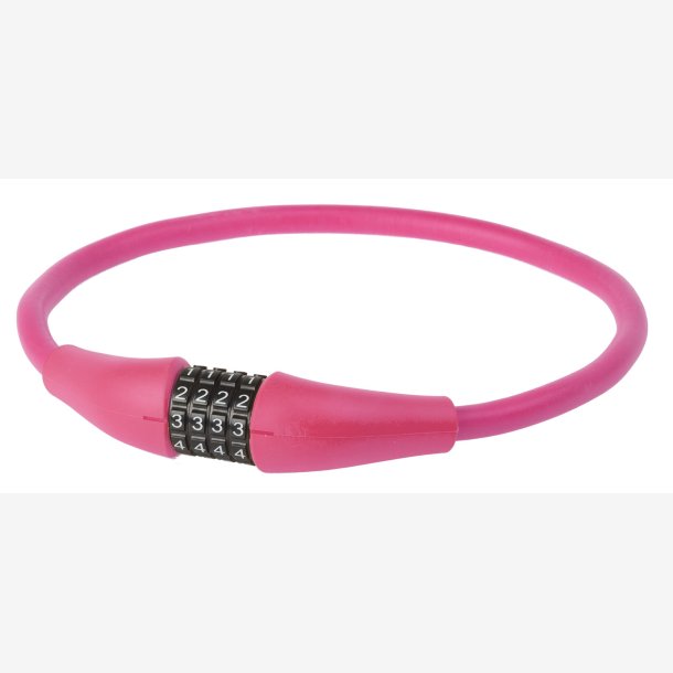 Digit cable lock M-Wave Silicon 900 x 12mm - pink