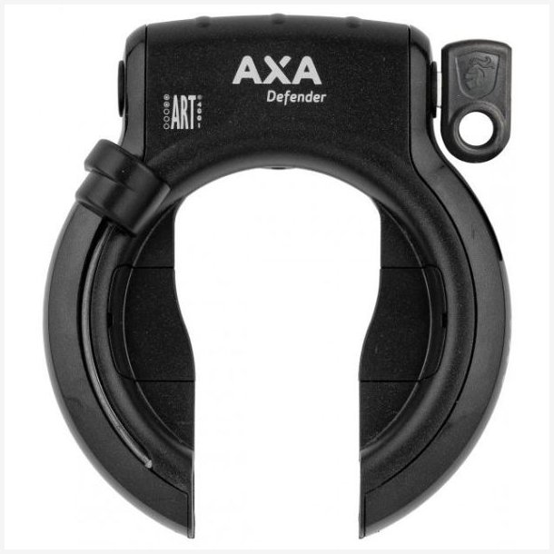 Ringls Axa Defender med Bafang cylinder - blank sort