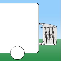 DS Covers cykelcover STAR til 2-3 cykler med lomme til advarselsskilt