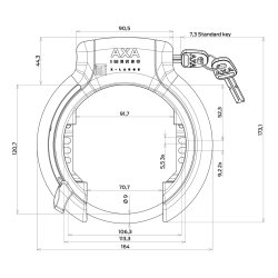 St med ringls Axa Imenso XL + plug-in kde Axa ULC 130 med sadeltaske