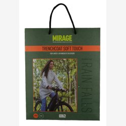 Regnfrakke Mirage Rainfall Trenchcoat - str. S - lavet af polyester soft touch - rhvid
