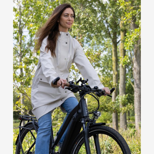 Regnfrakke Mirage Rainfall Trenchcoat - str. M - lavet af polyester soft touch - rhvid