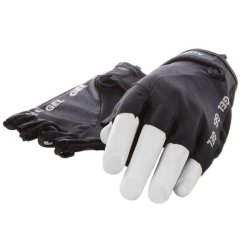Mirage fingerl�se cykelhandsker i lycra med gelpuder - st�rrelse M - sort