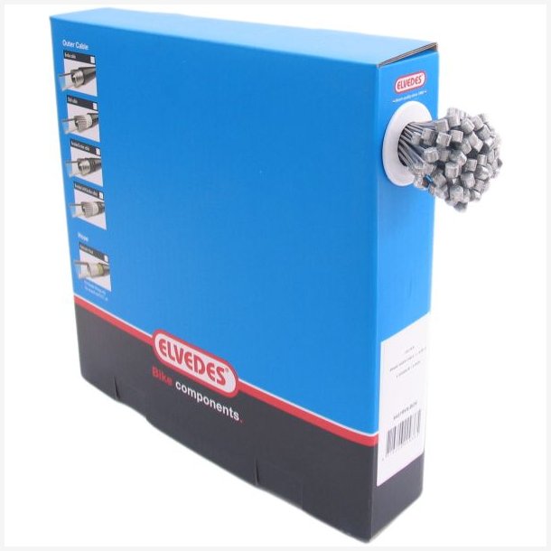 Indergearkabel Elvedes 2250mm Rustfrit St�l �1,1mm N-nippel �4 � 4 (100 stk.) - S�lv