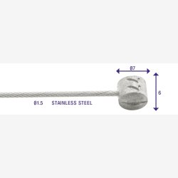 Inner Bremse cable Elvedes 2250mm stainless steel - Slick 1,5mm T-nipple (100 pieces)
