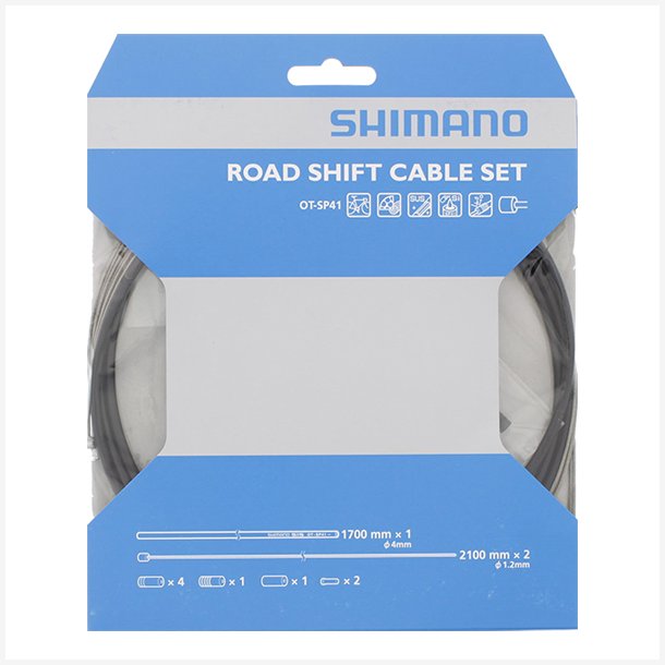 Shift cable set Shimano Race - stainless steel - black