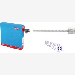 Inner shift cable Elvedes 2250mm stainless steel  1,1mm Shimano N-nipple  4,5 &times; 4,5 (100 pieces)