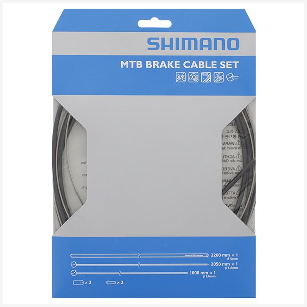 Bremse cable set Shimao MTB stainless steel - black