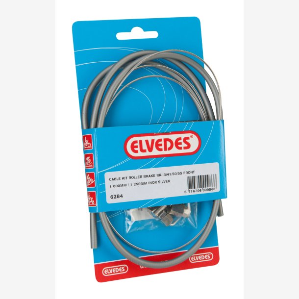 RollerBremse cable kit Elvedes BR-IM85/81/55/45 1000mm / 1250mm stainless steel - silver (blister)