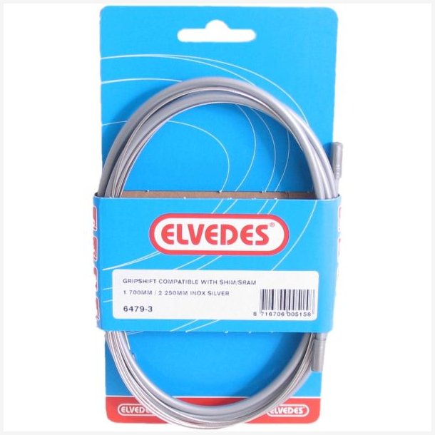 Gearkabels�t 3-gear Elvedes Nexus 1700 / 2250 mm rustfrit st�l - s�lv