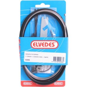 Gearkabels�t 4/7/8-speed Elvedes Nexus 1700 / 2250 mm rustfrit st�l - sort