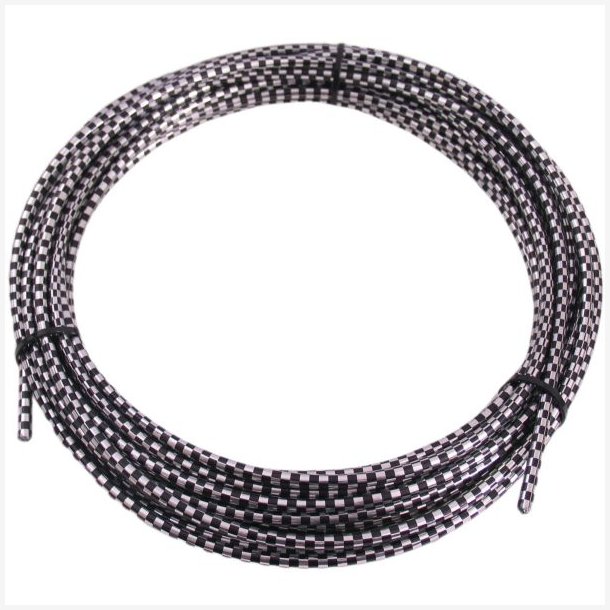 Bremsekabel Elvedes med teflonbel�gning �5,0mm / 10 meter - sort/krom (rulle)