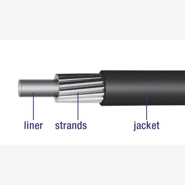 Outer shift cable Elvedes with teflon lining 30 meters / 5,0mm - silver (30 meters in box)