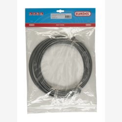Bremsekabel Elvedes med teflonforing 5,0mm / 10 meter - slv (rulle)