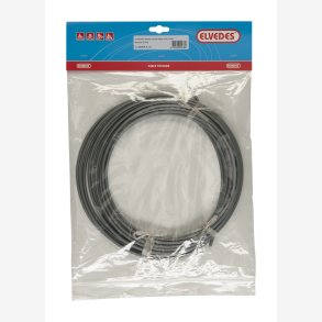 Bremsekabel Elvedes med teflonforing �5,0mm / 10 meter - s�lv (rulle)