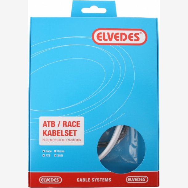 Shift cable kit Elvedes MTB/Race complete - white (in a box)