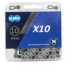 Kde 10 speed KMC X10 1/2" x 11/128" - slv/sort