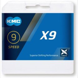 Kde 9 speed  KMC X9  114 links - grey