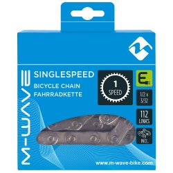 Kde M-Wave single speed / navgear - rustfrit stl - 112 led