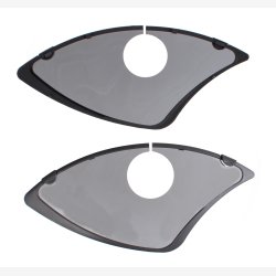 Frakkesknere 28-5 Hesling Elegance med lsehul og sort kant