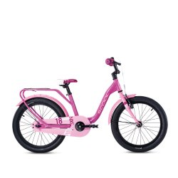niXe 18" aluminium pigecykel med fodbremse - lyserd/baby pink