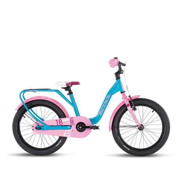 niXe 18" aluminium pigecykel med fodbremse - ocean bl/lyserd