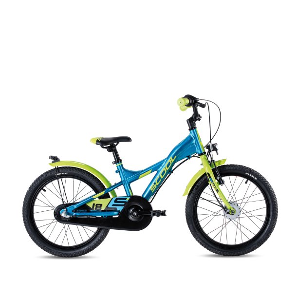 XXlite street 18" aluminium cykel 3-gear, fodbremse, bl/Lime