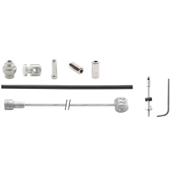 Tromlebremsekabel Elvedes 1700mm / 2350mm rustfrit stl - sort
