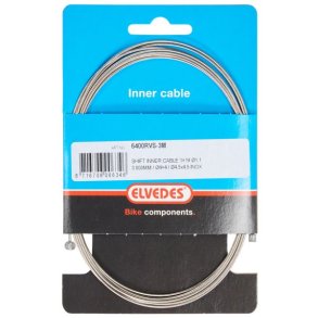 Indvendig skiftekabel Elvedes 3000mm 1 x 19 trde rustfrit stl 1,1mm N-nippel 44 mm + T-nippel 4,54,5 mm