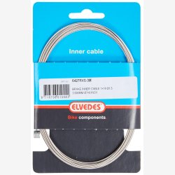 Indvendig skiftekabel Elvedes 3000 mm 1&times;19 trde rustfrit stl 1,5mm med T-nippel 7 &times; 6mm