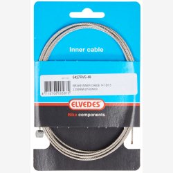 Indvendigt bremsekabel Elvedes 2250mm 7&times;7 trde - rustfrit stl 1,5mm med T-nippel 7 &times; 6 mm
