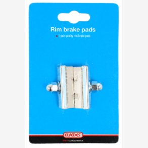 Caliper flg bremsesko st Elvedes X-groove design - hvid blanding (p et kort)