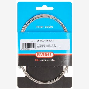 Indvendig skiftekabel Elvedes 2250mm 1×19 trde - rustfrit stl Slick 1,1mm med N-nippel 4,5 × 4,5