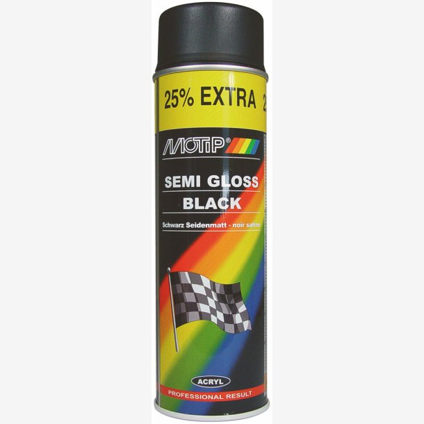 Spray paint Motip 500 ml - black satin matt