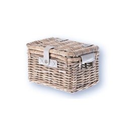 Rattan cykelkurv til frontlad Basil Denton lille 35 x 24 x 20 cm - naturgr