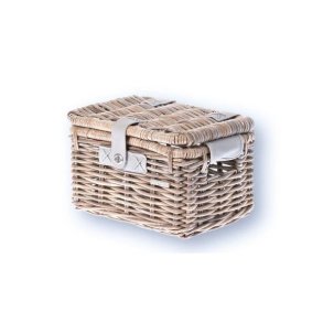 Rattan cykelkurv til frontlad Basil Denton lille 35 x 24 x 20 cm - naturgr�