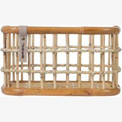 Rattan Cykelkurv for front carrier Basil Green Life M 18 liters 39 x 29 x 22 cm - natural brown