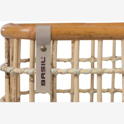 Rattan Cykelkurv for front carrier Basil Green Life M 18 liters 39 x 29 x 22 cm - natural brown
