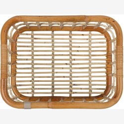 Rattan Cykelkurv for front carrier Basil Green Life Large 30 liters 46 x 35 x 28 cm - natural brown