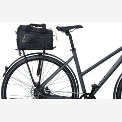 Cykeltaske trunkbag Basil Miles 7 liter 32 x 19 x 21 cm - sort, vandtt