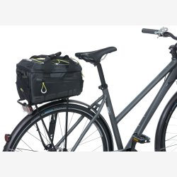 Cykeltaske trunkbag Basil Miles 7 liter 32 x 19 x 21 cm - sort, vandtt