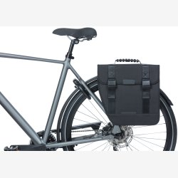 Basil Tour enkelt cykeltaske, venstre 14 liter 34 x 14 x 34 cm - sort
