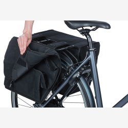 Dobbelt cykeltaske Basil Kavan Eco Classic afrundet 46 liter 37 x 18 x 32 cm - sort