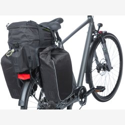 Trunkbag Basil Miles XL Pro 9-36 liter 31 x 23 x 20 cm - sort/lime, vandtt