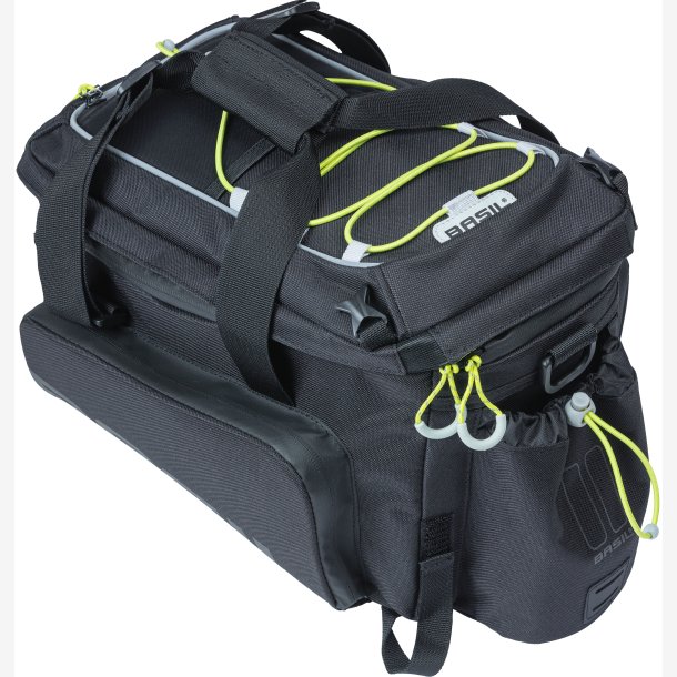 Trunkbag Basil Miles XL Pro 9-36 liter 31 x 23 x 20 cm - sort/lime, vandtt